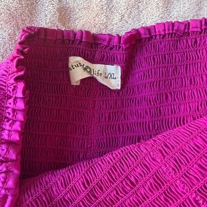 Fuchsia Smocked Shorts